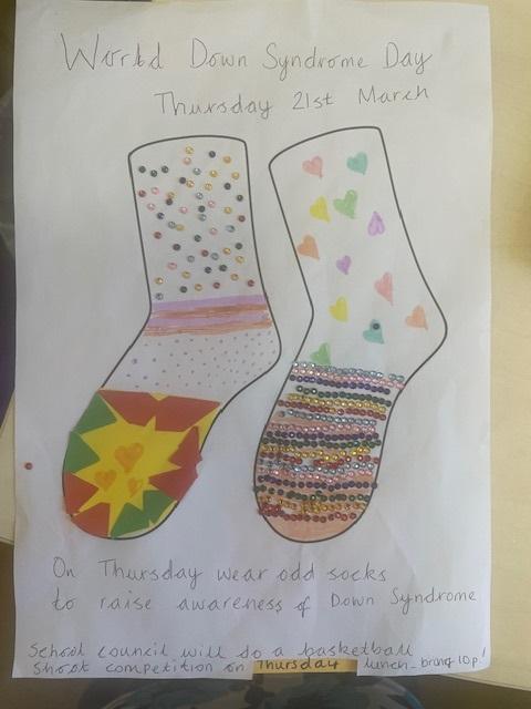 The school wore odd socks and had a basketball session to celebrate our differences.